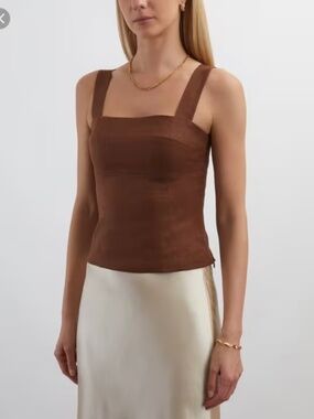 Reformation Darci Linen Top - Size 8